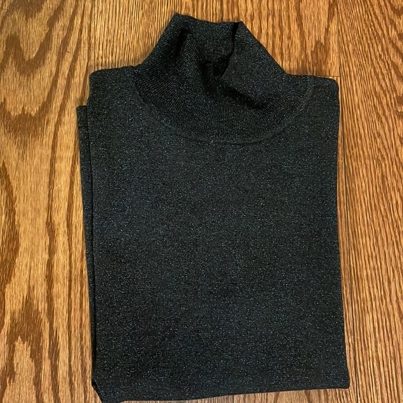 Additions by CHICOS Black SPARKLE MOCK neck sleeveless tank top Chico 3 (reg XL) - Picture 9 of 9